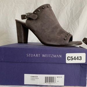 Stuart Weitzman Size 12 Sling Back Mules Grey